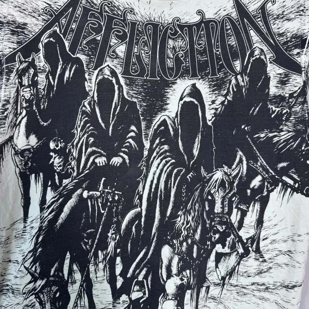 Affliction Vintage Y2K Grim Reaper Four Horsemen T-Shirt Y2K Size S Biker Grunge - Picture 5 of 5